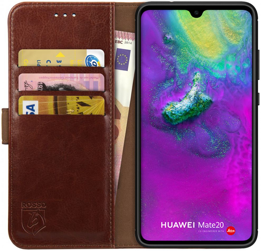 Rosso Element Huawei Mate 20 Hoesje Book Cover Bruin afbeelding 1