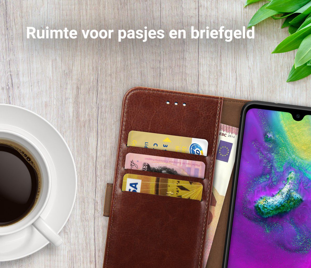 Rosso Element Huawei Mate 20 Hoesje Book Cover Bruin afbeelding 8