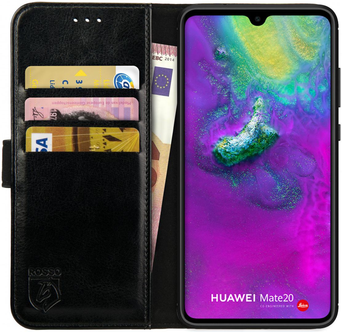 Rosso Element Huawei Mate 20 Hoesje Book Cover Zwart afbeelding 1