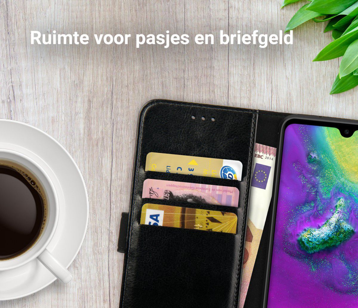 Rosso Element Huawei Mate 20 Hoesje Book Cover Zwart afbeelding 9