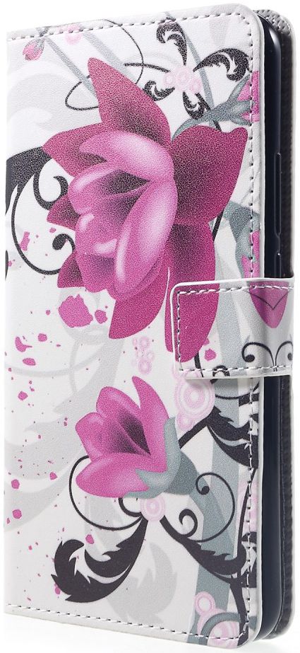 Huawei P Smart Plus Portemonnee Hoesje Bloem afbeelding 1