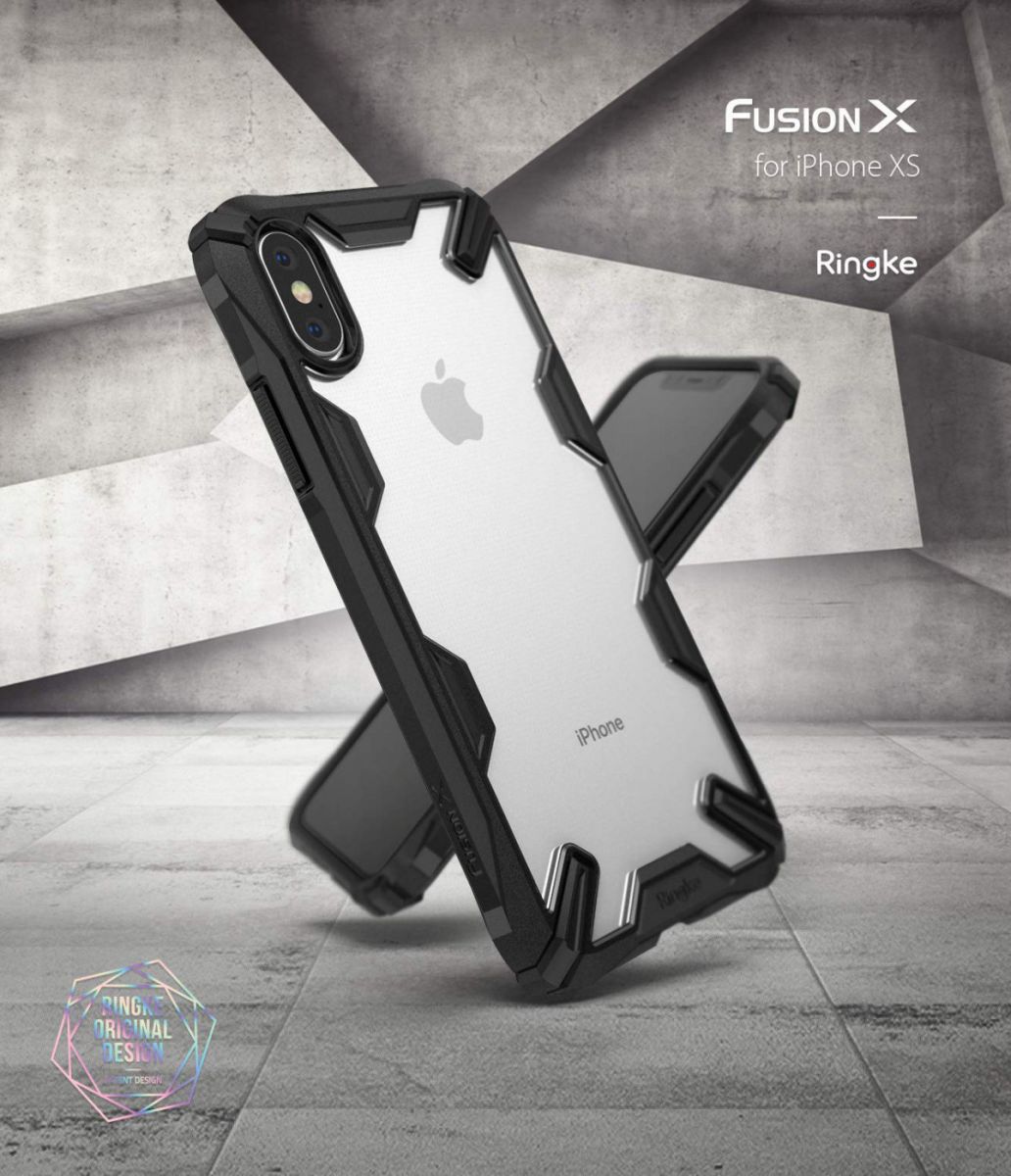 Ringke Fusion X Apple iPhone XS Hoesje Doorzichtig Paars afbeelding 10