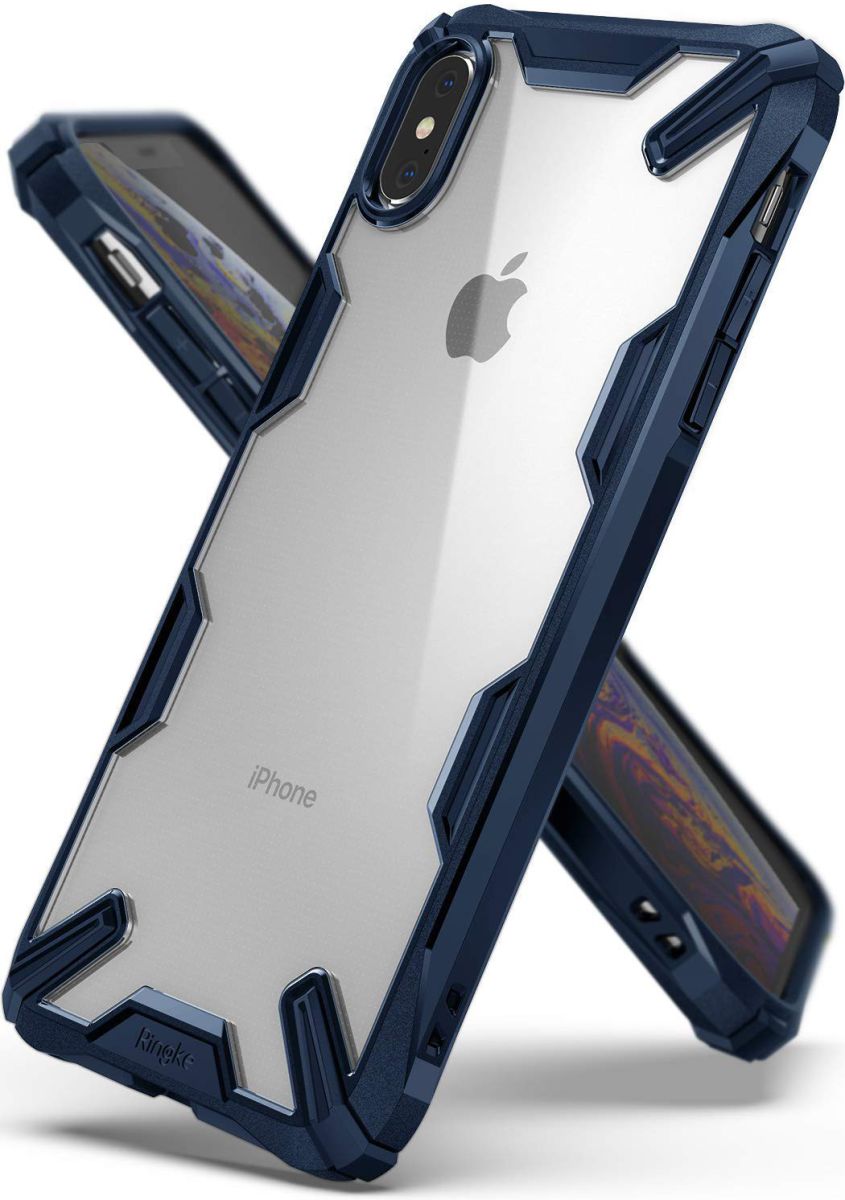 Ringke Fusion X Apple iPhone XS Max Hoesje Doorzichtig Blauw afbeelding 1