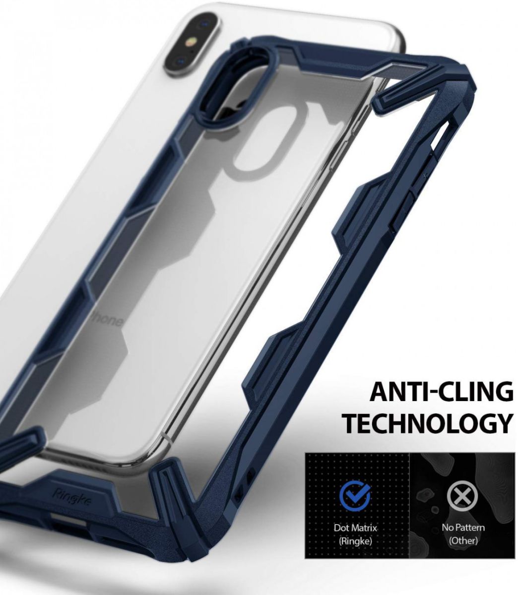 Ringke Fusion X Apple iPhone XS Max Hoesje Doorzichtig Blauw afbeelding 5