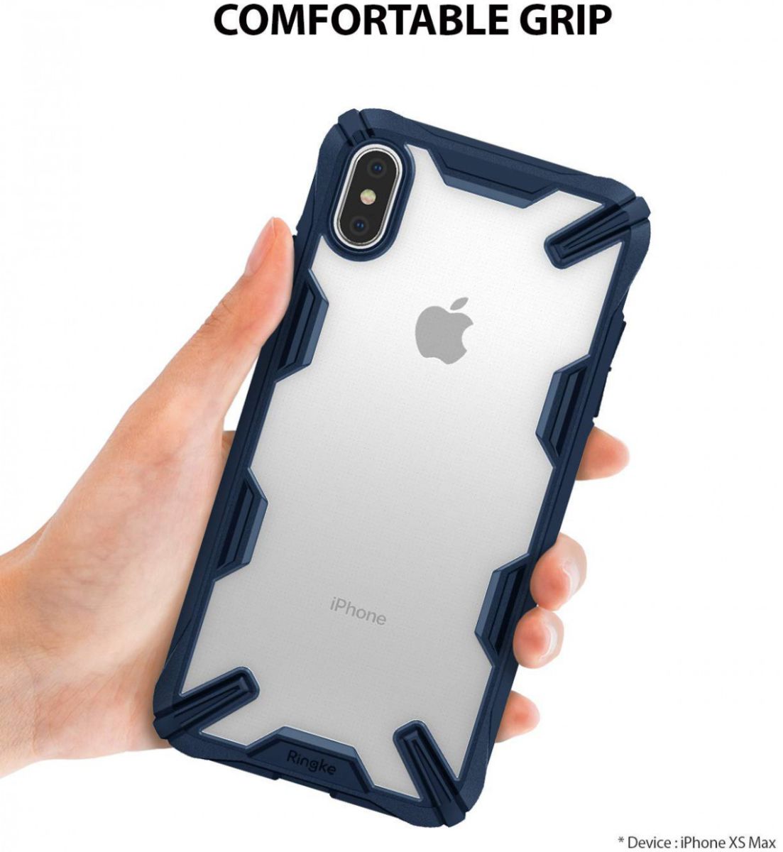 Ringke Fusion X Apple iPhone XS Max Hoesje Doorzichtig Blauw afbeelding 4