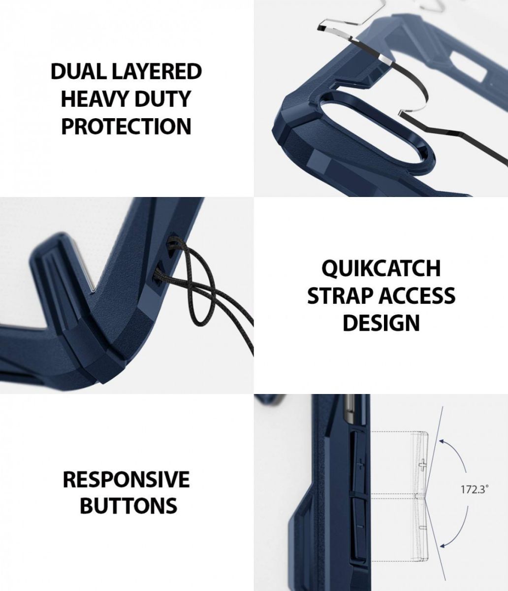 Ringke Fusion X Apple iPhone XS Max Hoesje Doorzichtig Blauw afbeelding 7