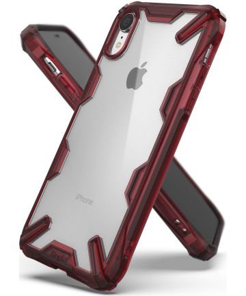 Ringke Fusion X Apple iPhone XR Hoesje Doorzichtig Rood Hoesjes