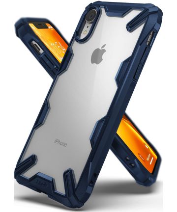 Ringke Fusion X Apple iPhone XR Hoesje Doorzichtig Blauw Hoesjes