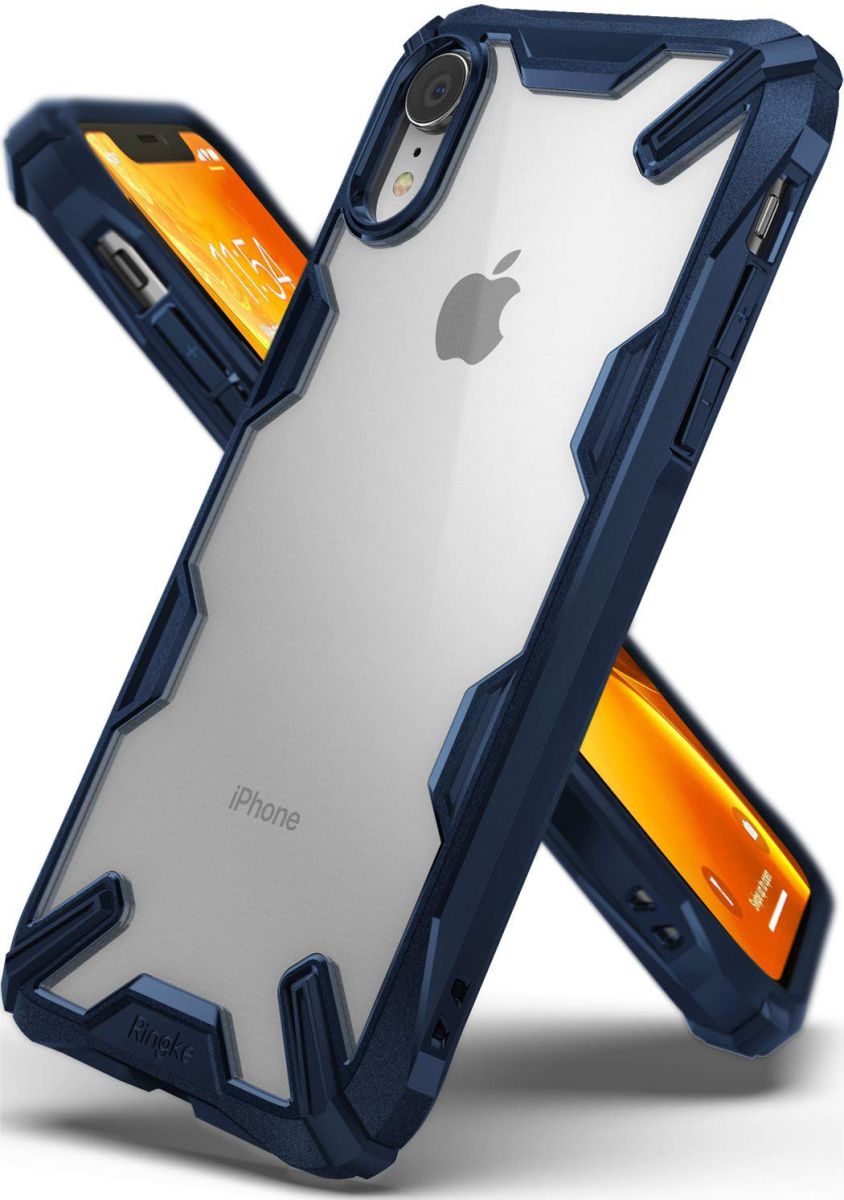 Ringke Fusion X Apple iPhone XR Hoesje Doorzichtig Blauw afbeelding 1