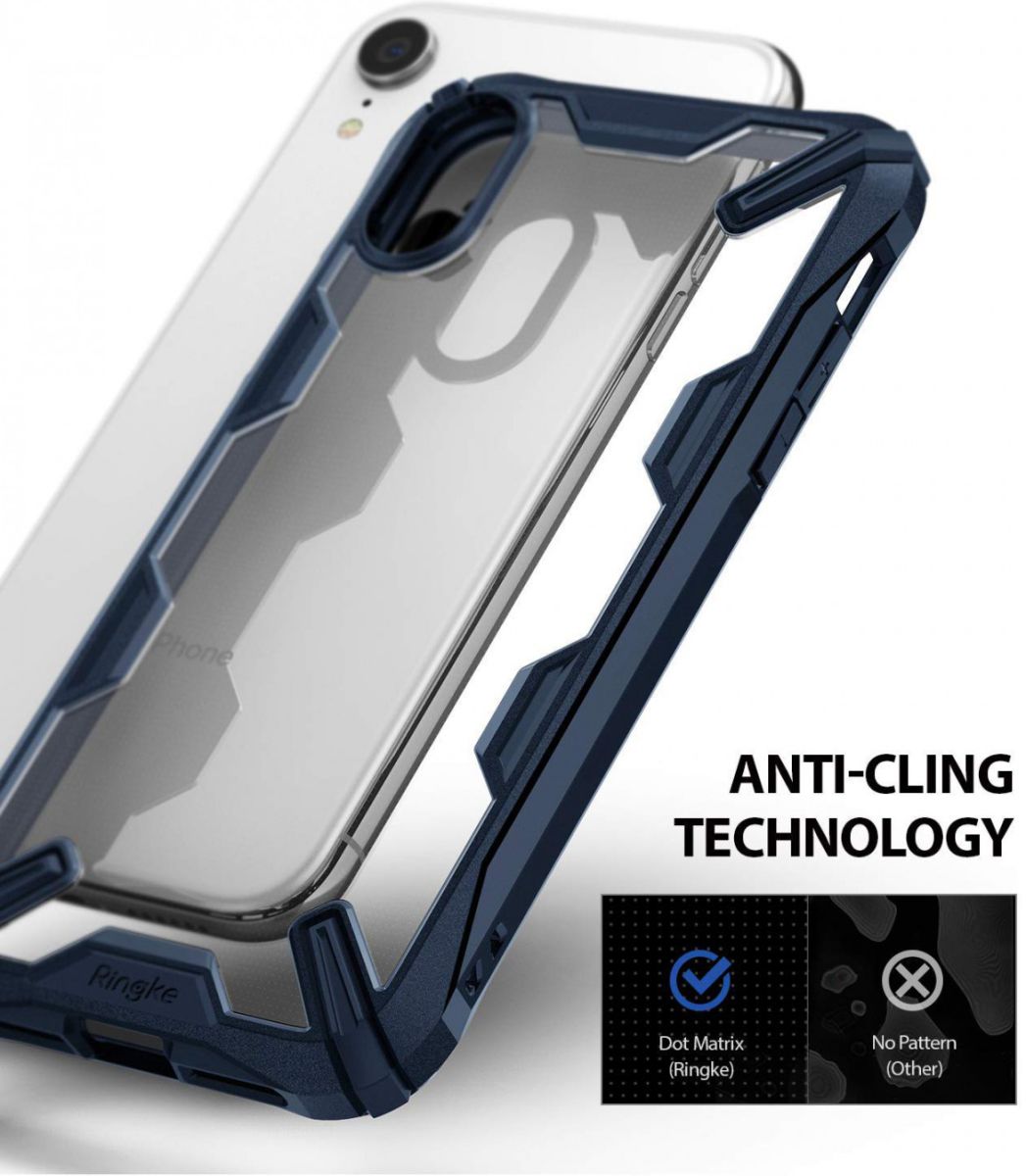 Ringke Fusion X Apple iPhone XR Hoesje Doorzichtig Blauw afbeelding 4