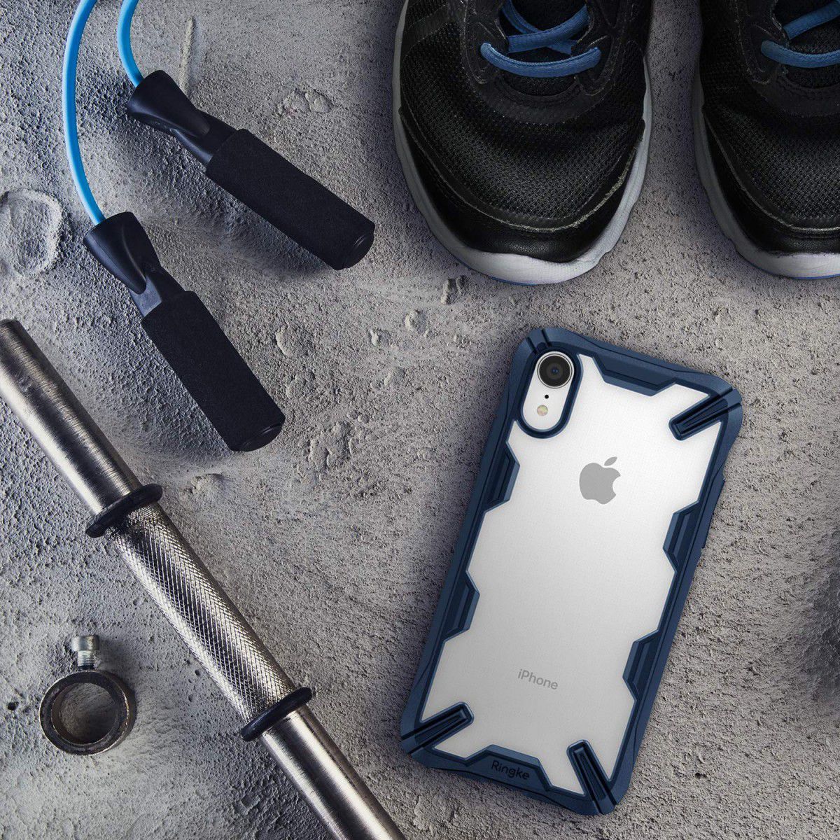 Ringke Fusion X Apple iPhone XR Hoesje Doorzichtig Blauw afbeelding 8