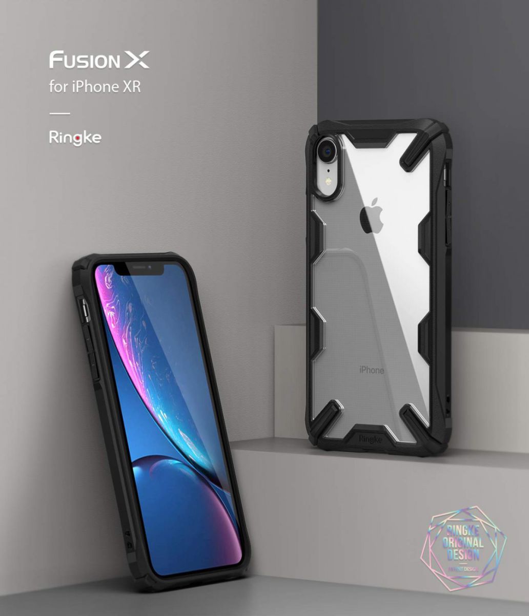 Ringke Fusion X Apple iPhone XR Hoesje Doorzichtig Blauw afbeelding 10