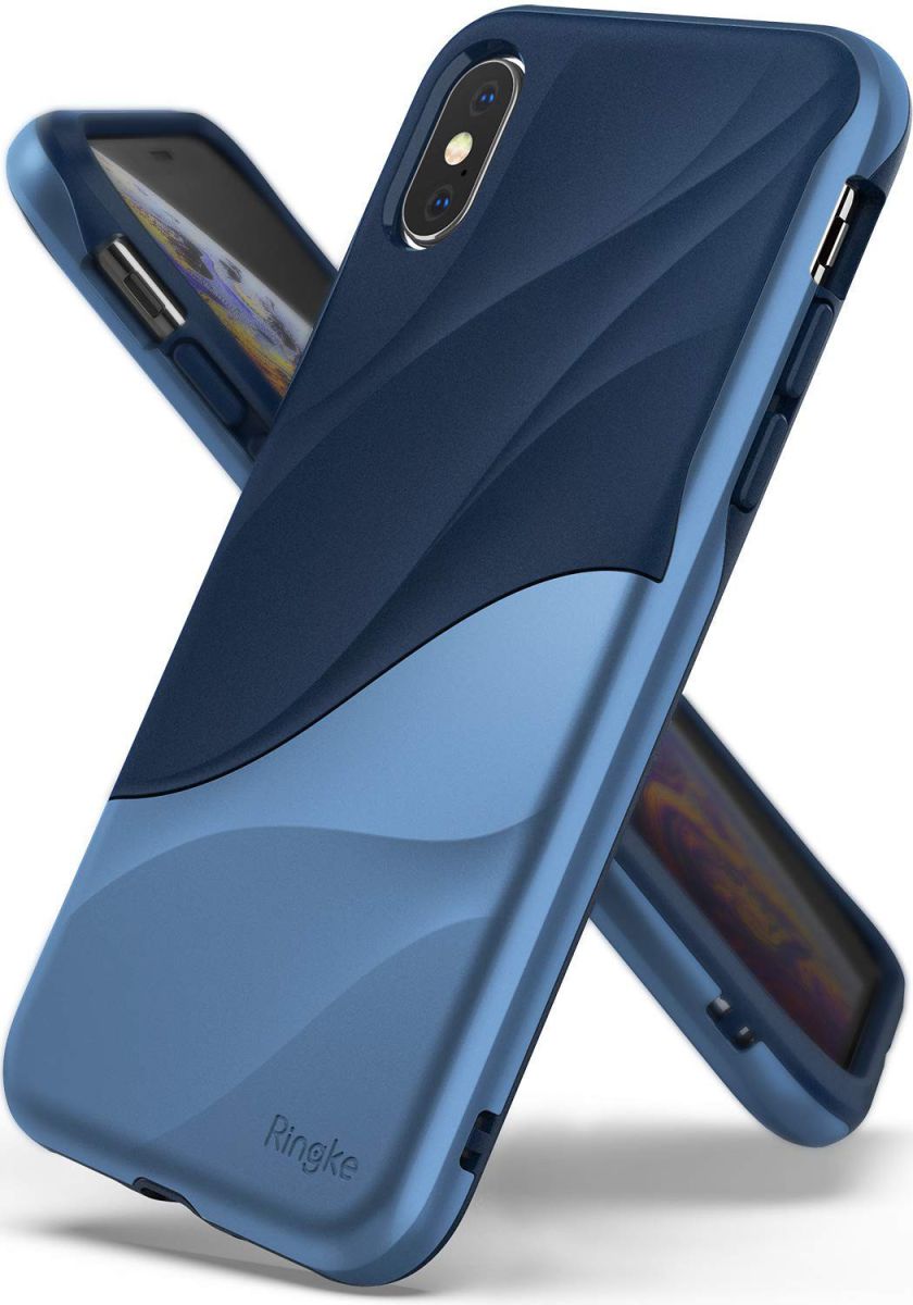 Ringke Wave Apple iPhone XS Hoesje Blauw afbeelding 1
