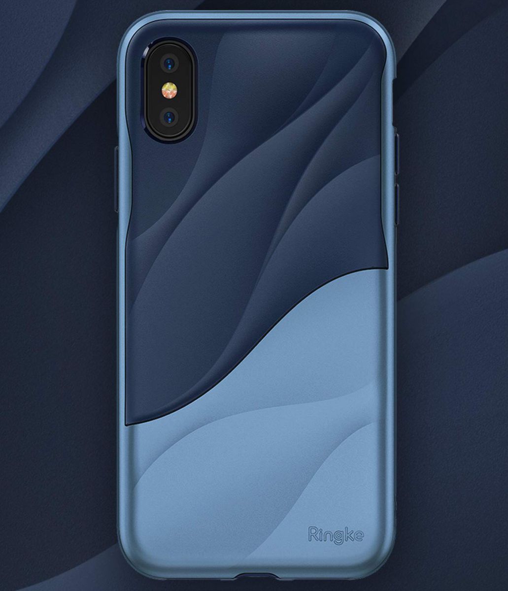 Ringke Wave Apple iPhone XS Hoesje Blauw afbeelding 7