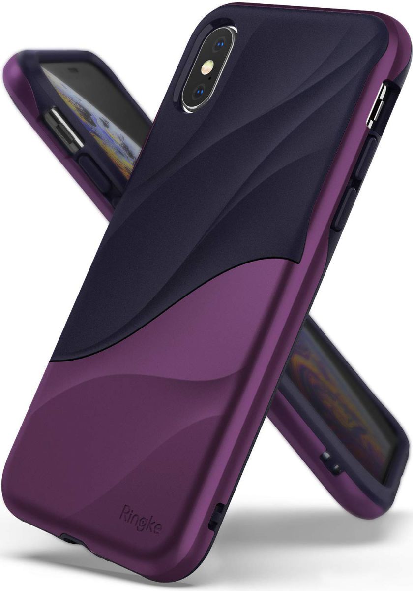Ringke Wave Apple iPhone XS Hoesje Paars afbeelding 1