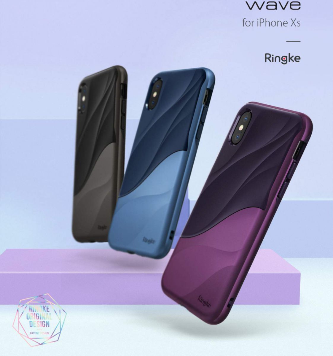 Ringke Wave Apple iPhone XS Hoesje Paars afbeelding 9