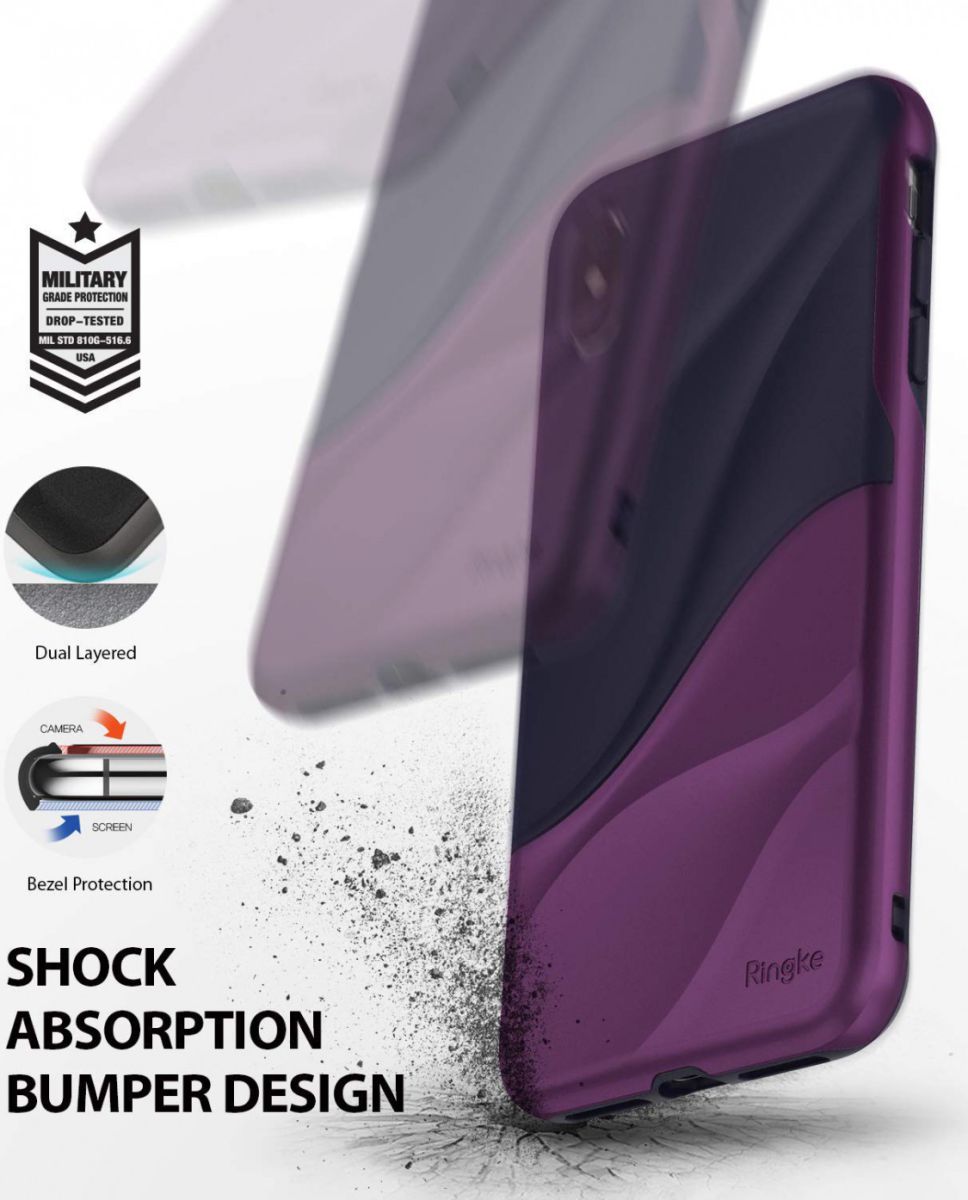 Ringke Wave Apple iPhone XS Max Hoesje Paars afbeelding 2