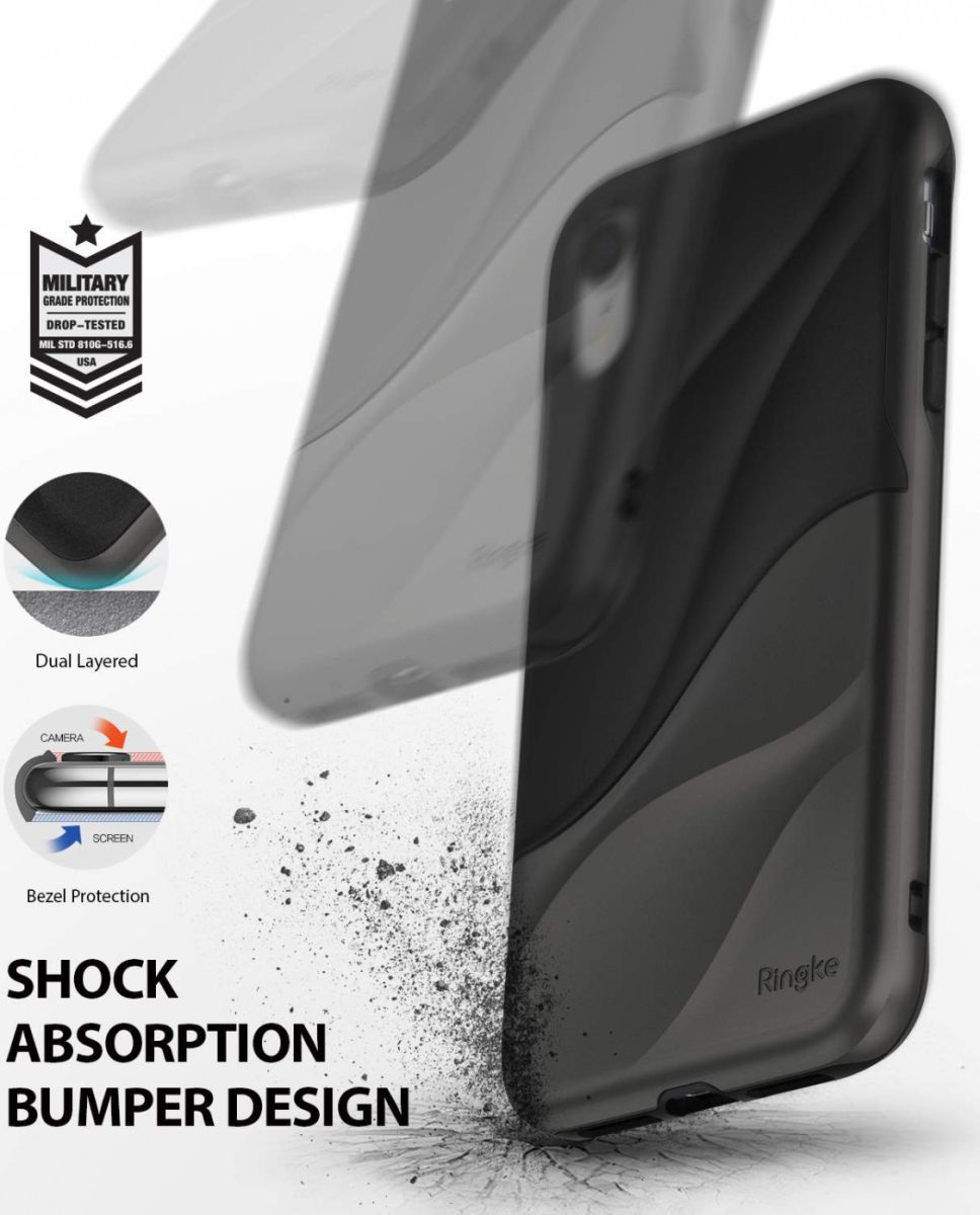 Ringke Wave Apple iPhone XR Hoesje Zwart afbeelding 2
