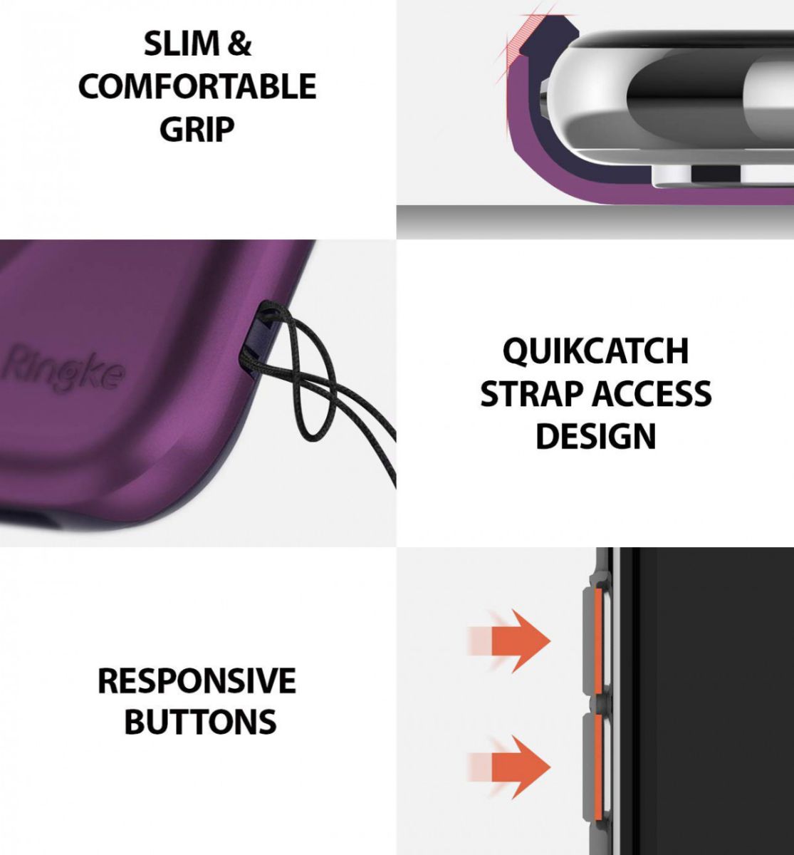 Ringke Wave Apple iPhone XR Hoesje Paars afbeelding 4