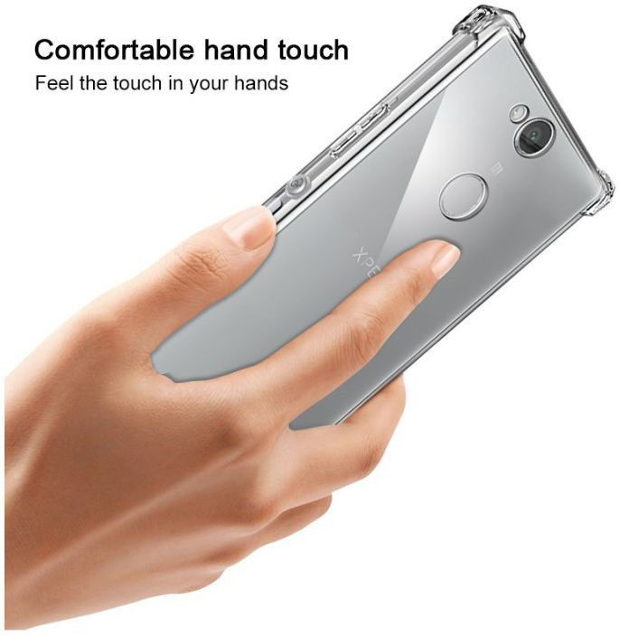 IMAK Sony Xperia XA2 Plus Hoesje TPU met Screenprotector Transparant afbeelding 7
