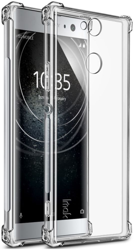 IMAK Sony Xperia XA2 Plus Hoesje TPU met Screenprotector Transparant afbeelding 2