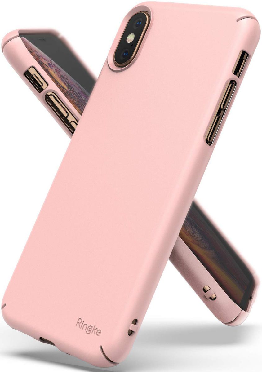 Ringke Slim Apple iPhone XS Ultra Dun Hoesje Roze afbeelding 1