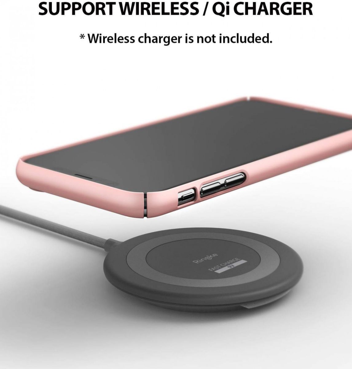 Ringke Slim Apple iPhone XS Ultra Dun Hoesje Roze afbeelding 6