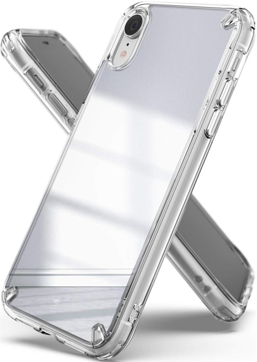 Ringke Fusion Apple iPhone XR Spiegel Hoesje Zilver afbeelding 1