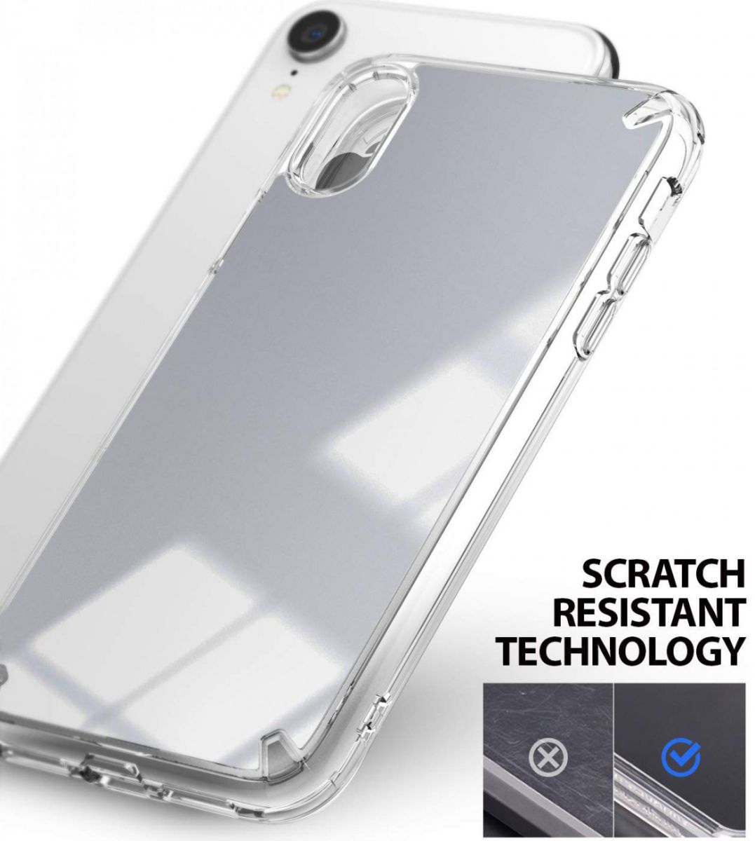 Ringke Fusion Apple iPhone XR Spiegel Hoesje Zilver afbeelding 2