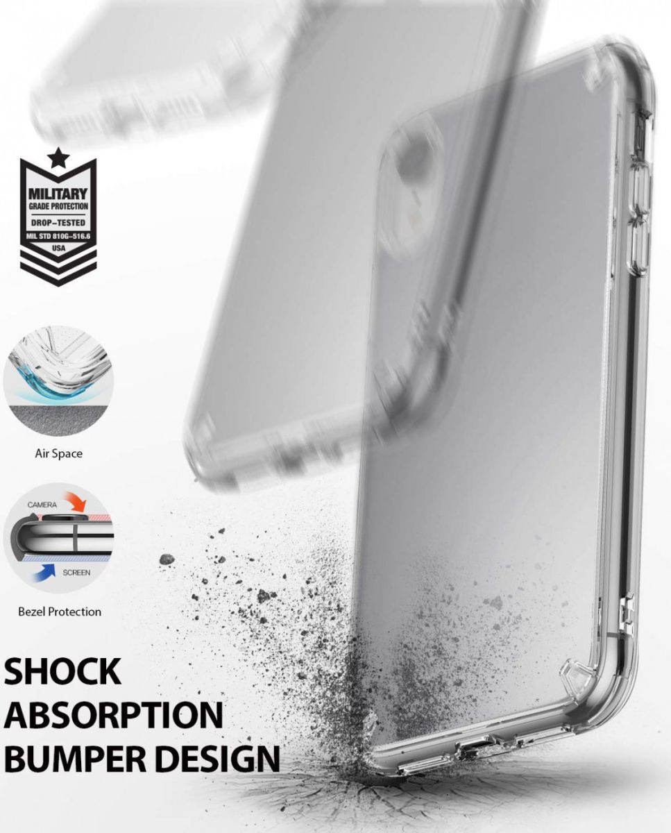 Ringke Fusion Apple iPhone XR Spiegel Hoesje Zilver afbeelding 5