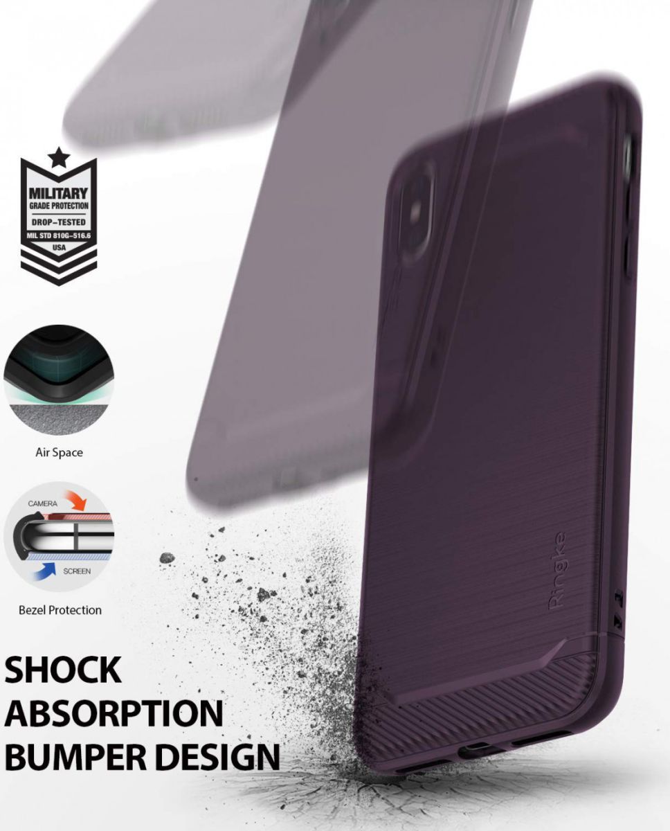 Ringke Onyx X Apple iPhone XS Max Hoesje Paars afbeelding 2