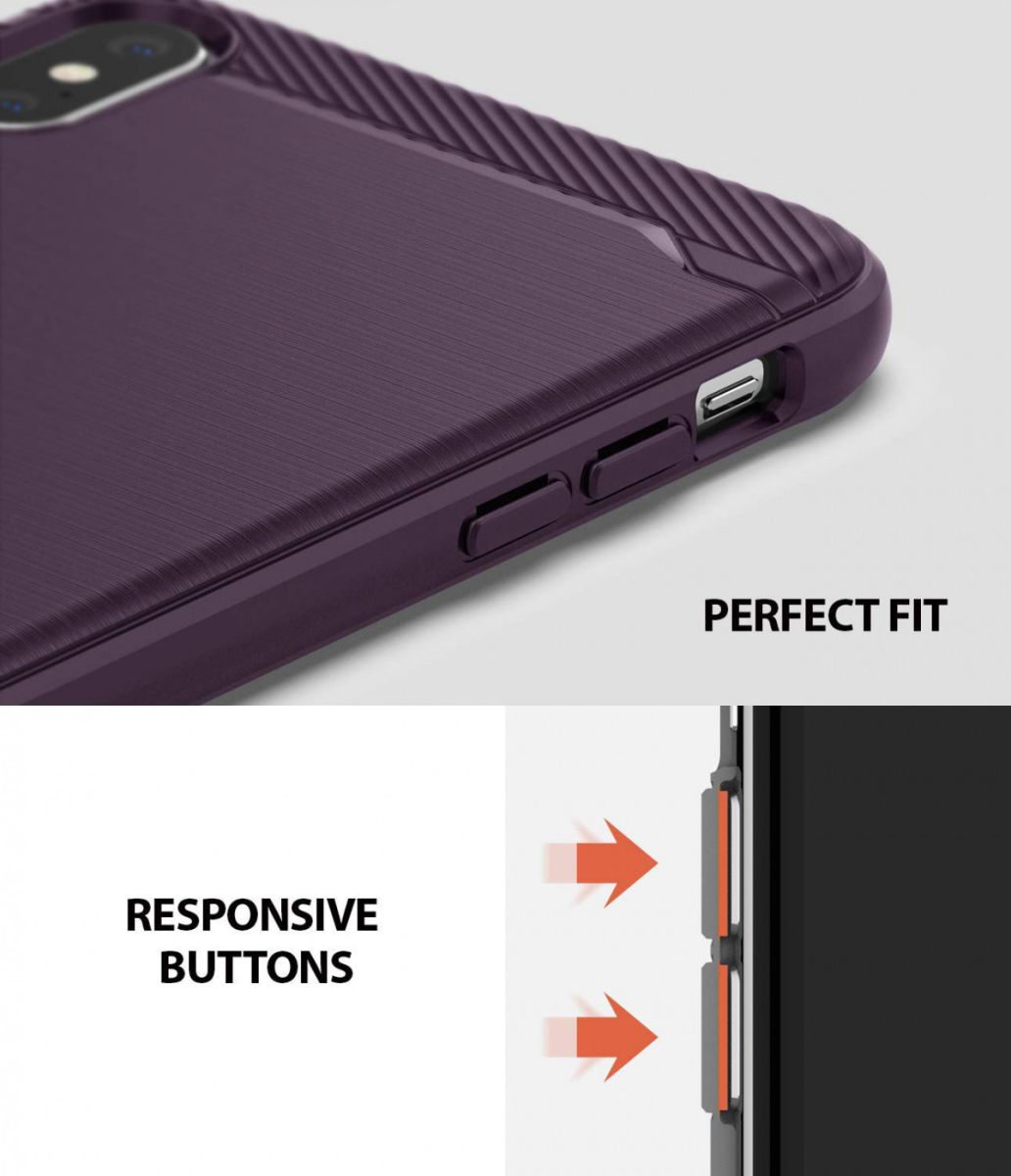Ringke Onyx X Apple iPhone XS Max Hoesje Paars afbeelding 5