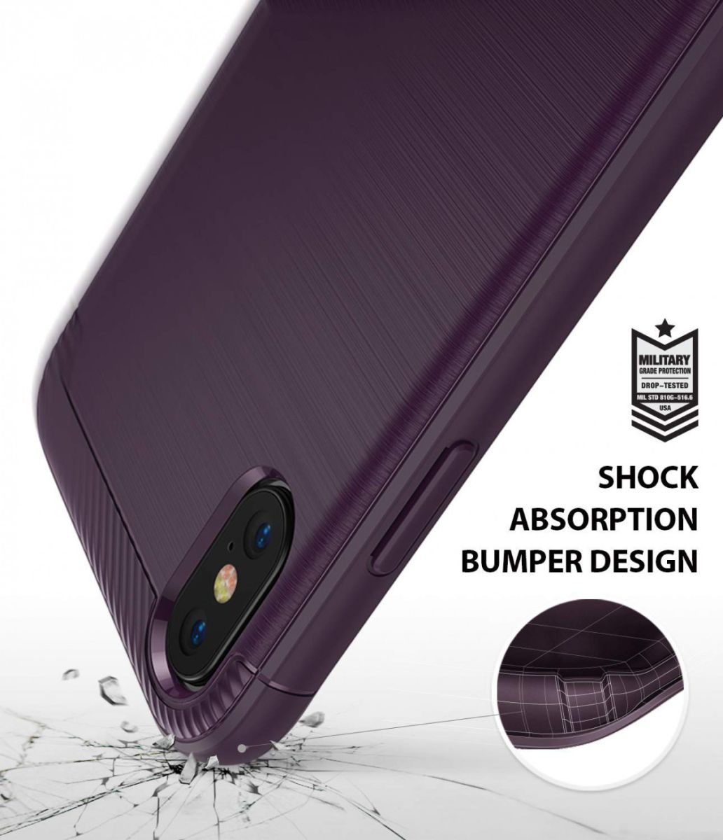 Ringke Onyx Apple iPhone XS Hoesje Paars afbeelding 3