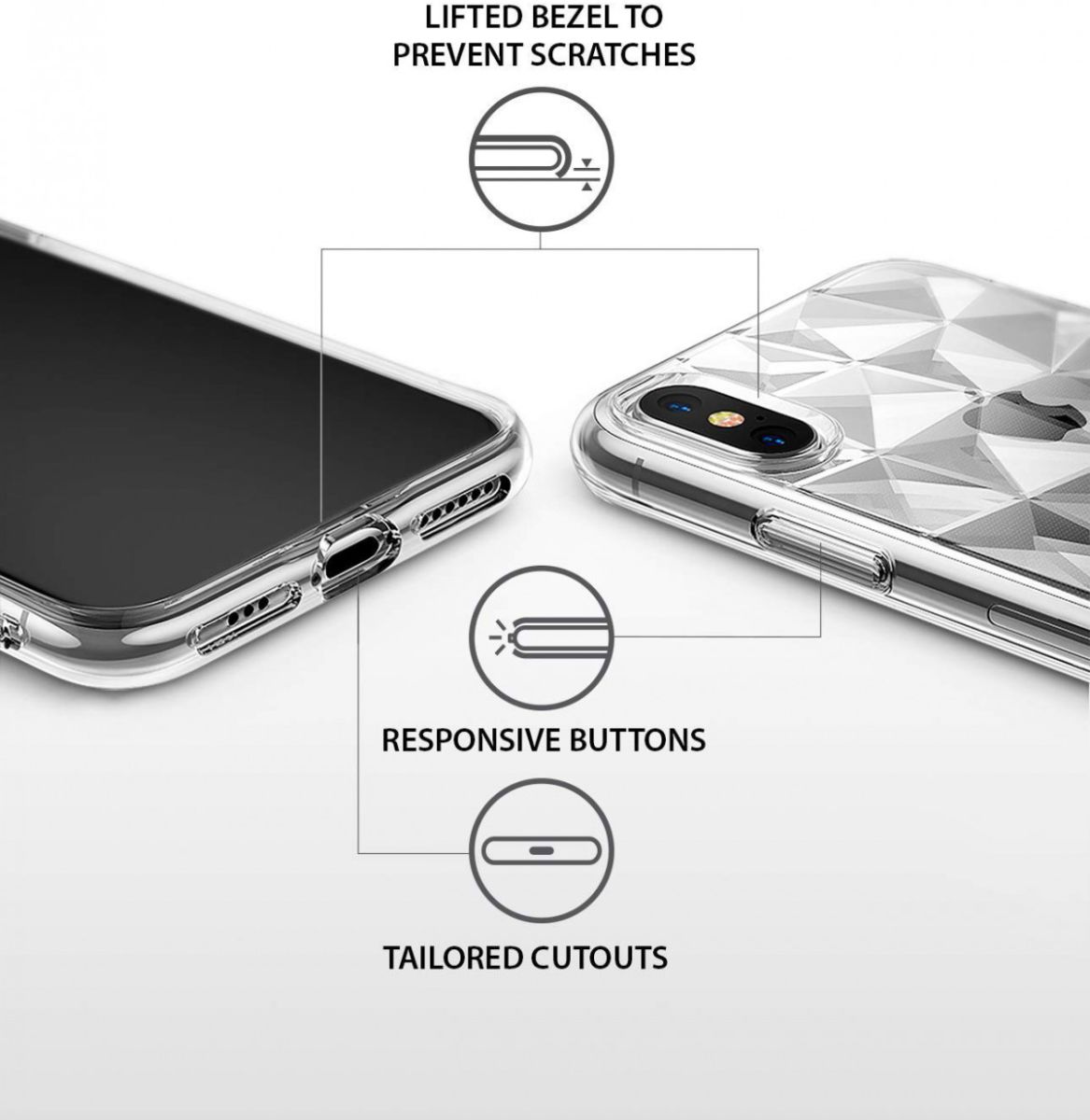 Ringke Air Prism Apple iPhone XS Hoesje Transparant afbeelding 2
