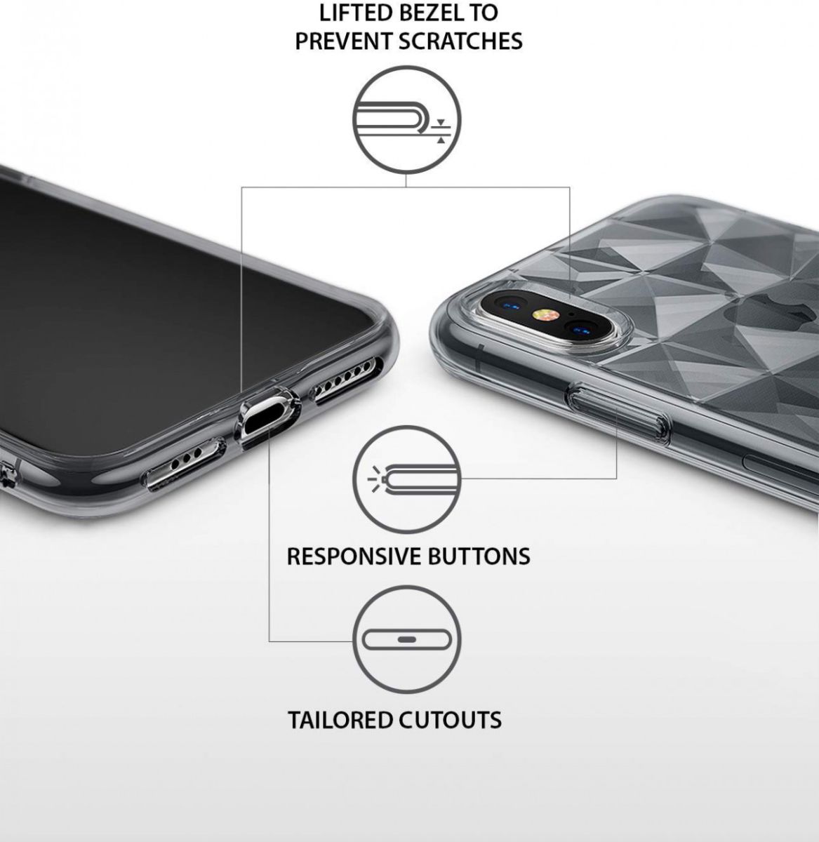 Ringke Air Prism Apple iPhone XS Hoesje Zwart afbeelding 4