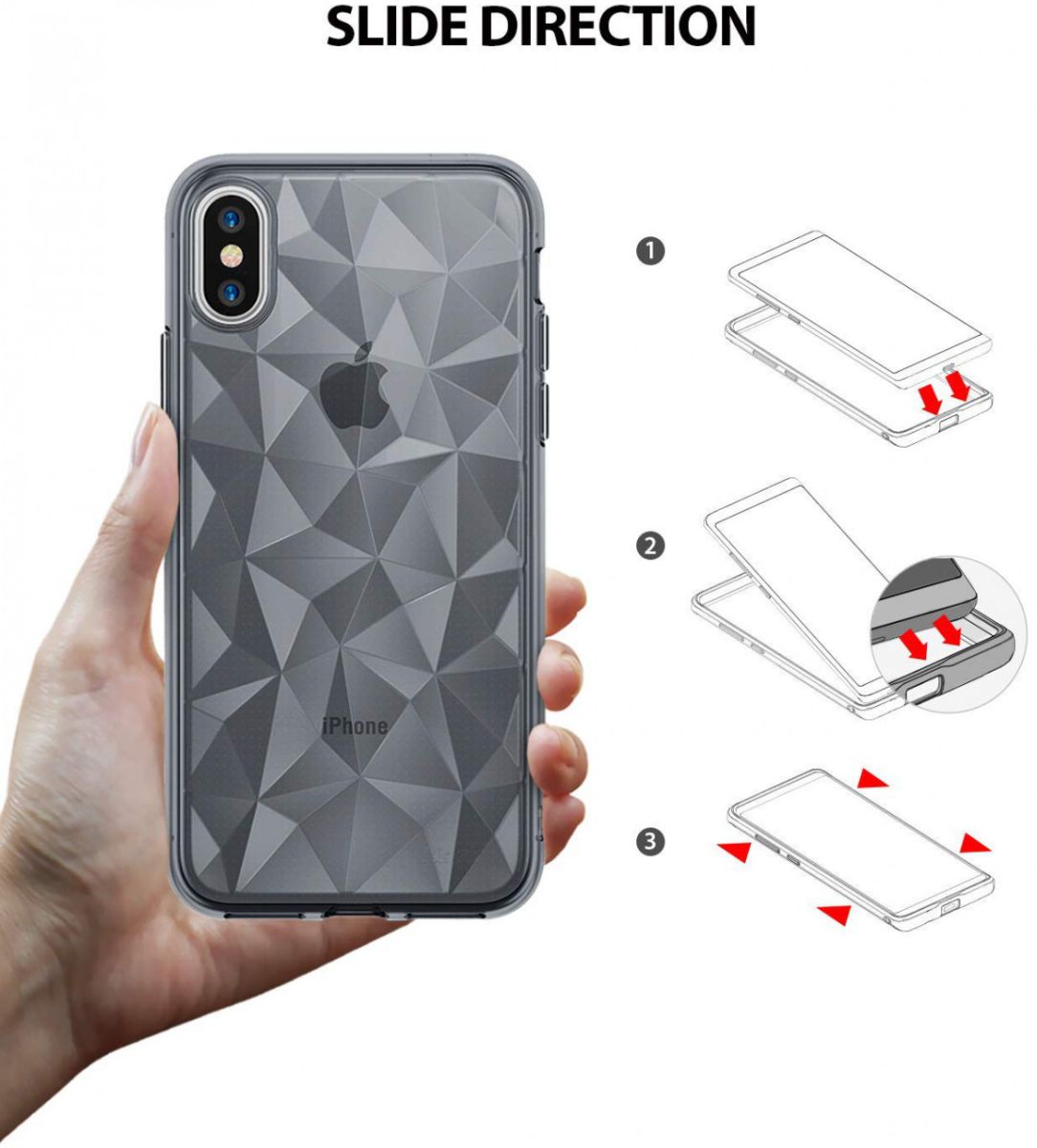 Ringke Air Prism Apple iPhone XS Hoesje Zwart afbeelding 7