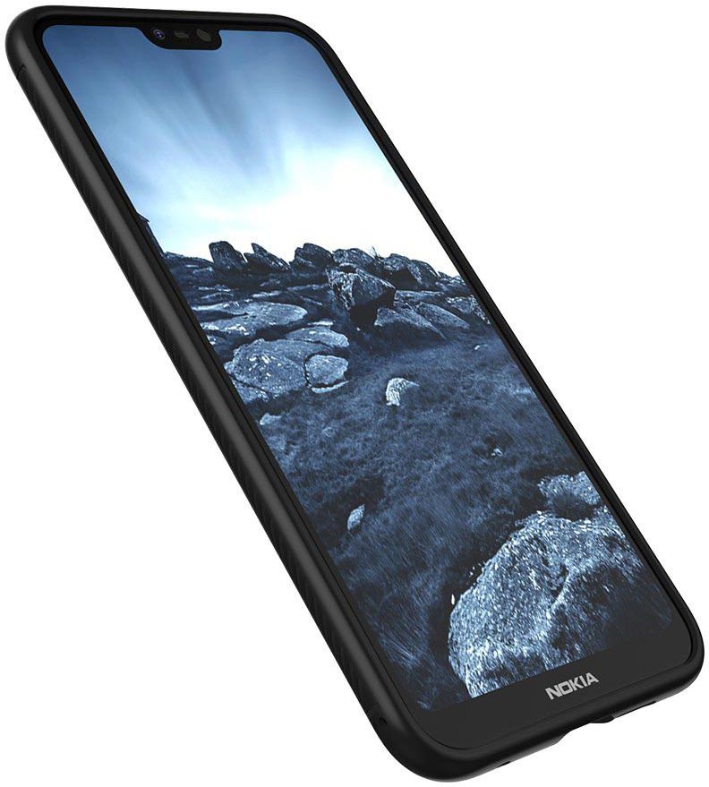 Nokia 6.1 Plus Twill Slim Texture Back Cover Zwart afbeelding 16