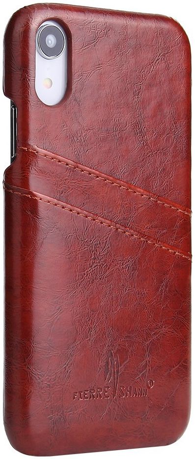 Apple iPhone XR Back Cover met Lederen Coating Bruin afbeelding 1