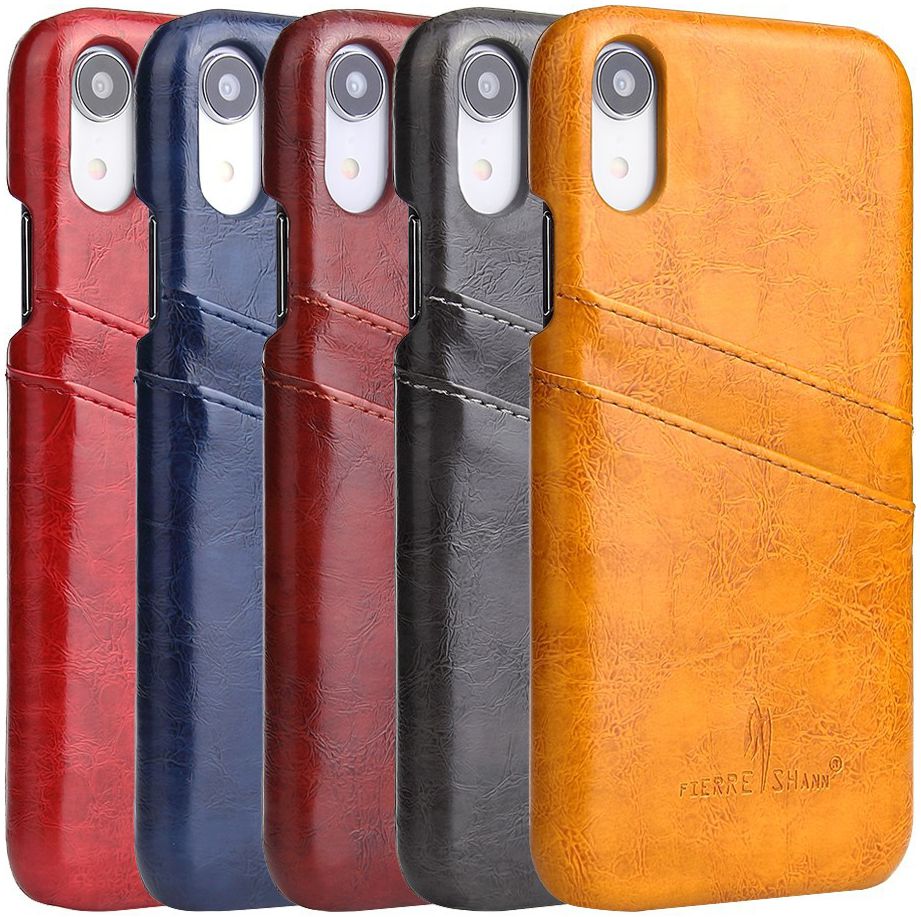 Apple iPhone XR Back Cover met Lederen Coating Zwart afbeelding 4