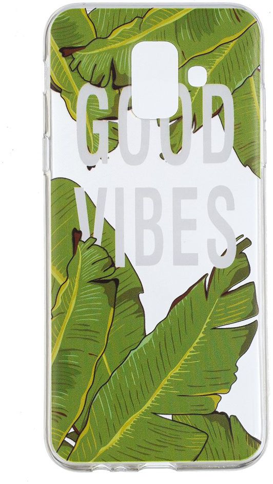 Samsung Galaxy A6 2018 Clear TPU Backcover Hoesje Good Vibes Print afbeelding 1