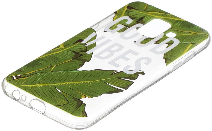 Samsung Galaxy A6 2018 Clear TPU Backcover Hoesje Good Vibes Print afbeelding 2