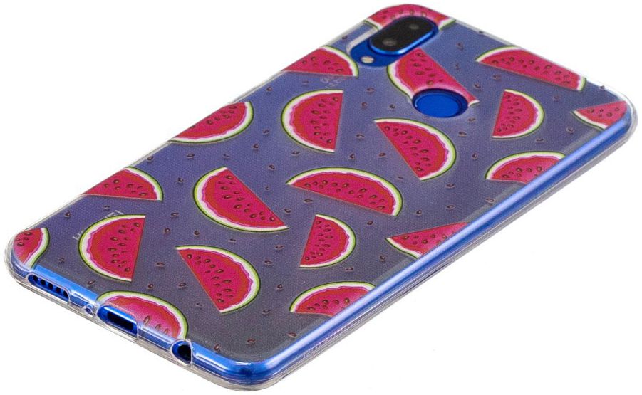 Huawei P Smart Plus Transparant TPU Backcover Hoesje Watermeloen Print afbeelding 2