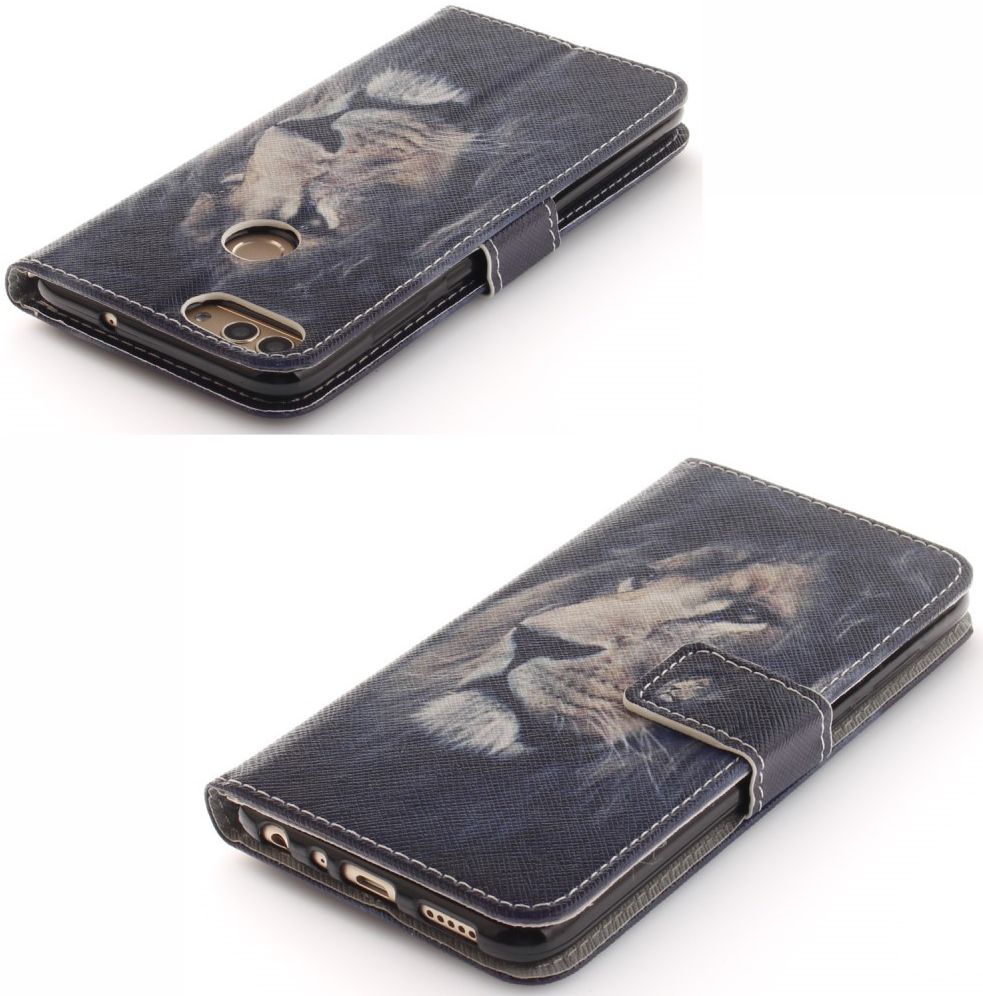 Huawei P Smart Portemonnee Print Hoesje Leeuw afbeelding 6