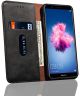 Huawei P Smart Retro Portemonnee Hoesje Zwart