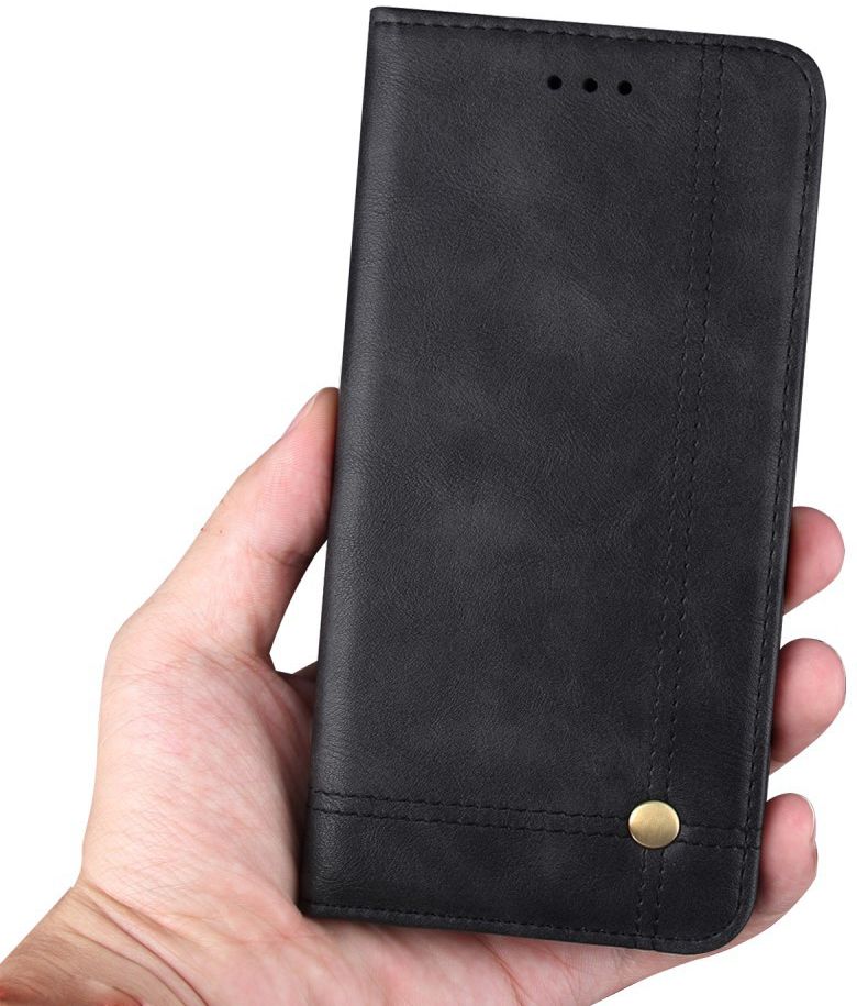 Huawei P Smart Retro Portemonnee Hoesje Zwart afbeelding 5