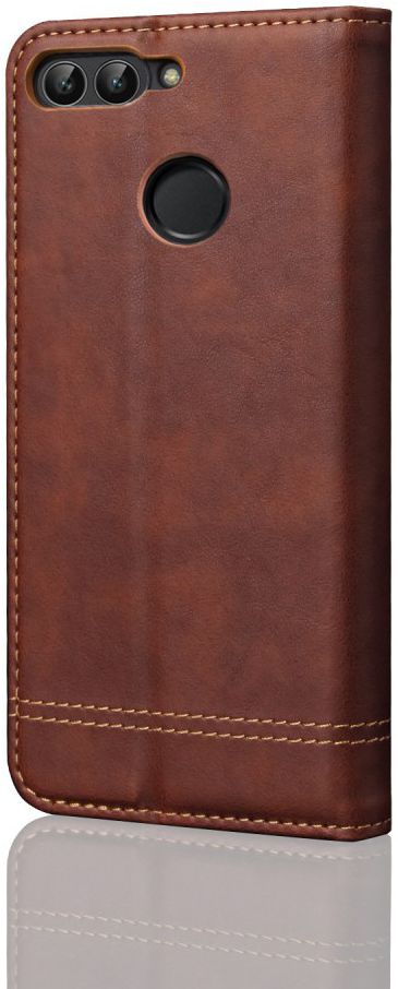 Huawei P Smart Retro Portemonnee Hoesje Bruin afbeelding 4