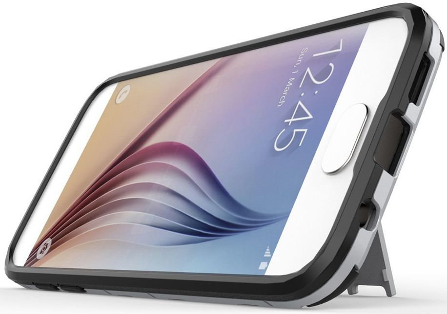 Hybride Samsung Galaxy S7 Back Cover Bescherm Hoesje Zilver afbeelding 2