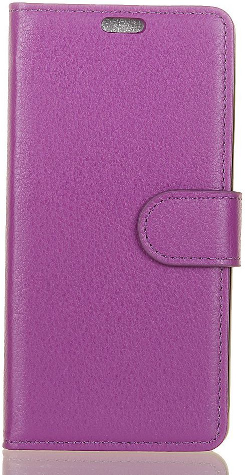 Alcatel 1 Lederen Wallet Stand Hoesje Paars afbeelding 1