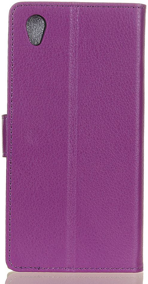 Alcatel 1 Lederen Wallet Stand Hoesje Paars afbeelding 3