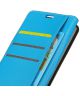 Alcatel 1 Lederen Wallet Stand Hoesje Blauw
